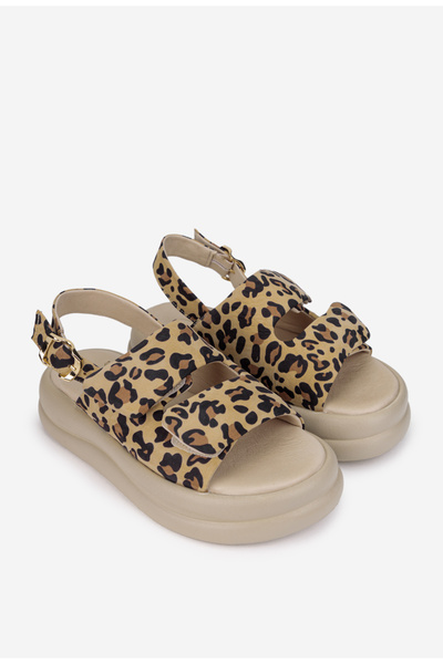 Dasha Sandale dama NUR din piele model animal print