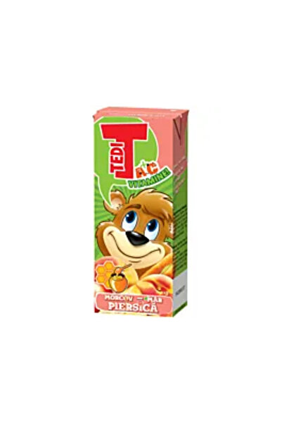 TEDİ Suc fără carbonatare de morcov, măr și piersică cu miere 0,2 l