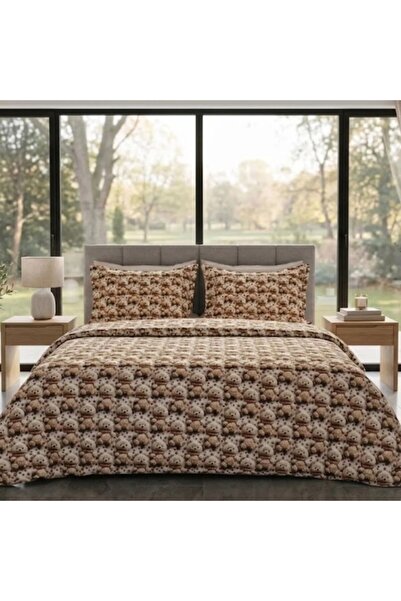 Pucioasa Double Duvet Cover Set made of %100 cotton satin cotton, 4 pieces, B...
