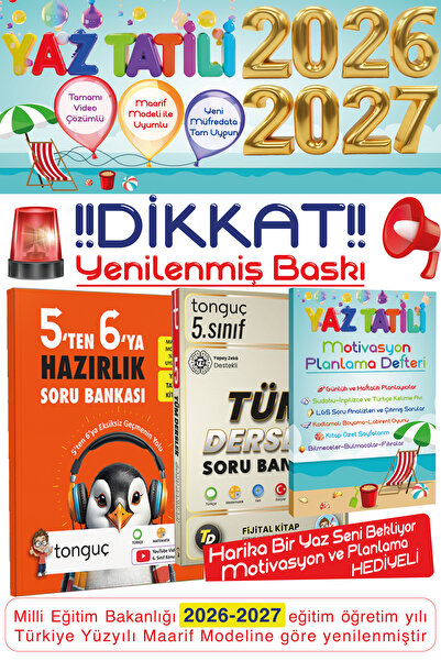 Tonguç Yayınları 5. Sınıf 5'ten 6'ya Hazırlık Kitabı 5. Sınıf Fijital Tüm Der...