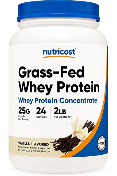 Nutricost مركز بروتين مصل اللبن من الأبقار التي تتغذى على العشب - غير مُعدّل،...