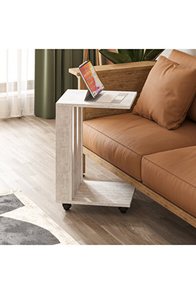 Mourah Home Edi End Table 37cm W - Ancient White