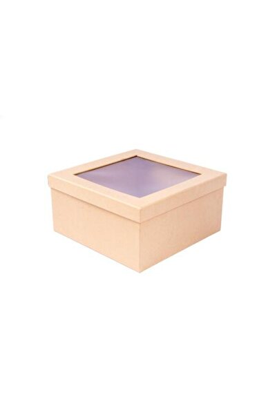 Gifts World صناديق كرتونية بغطاء مربع شفاف 30x30 سم - صندوق هدايا من الكرتون ...