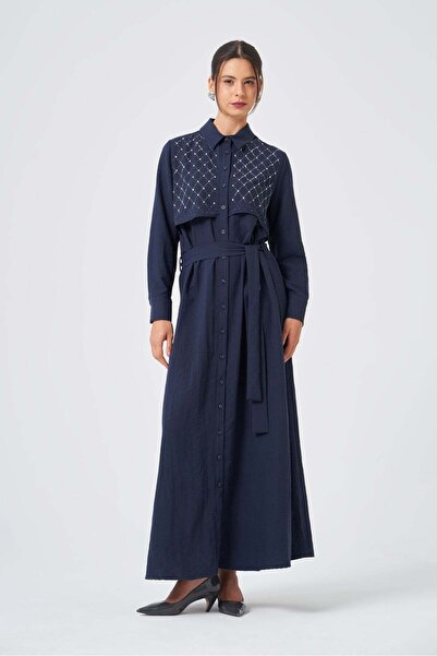 FTZ WOMEN Women's Kapella Stone Dress Navy Blue 31377