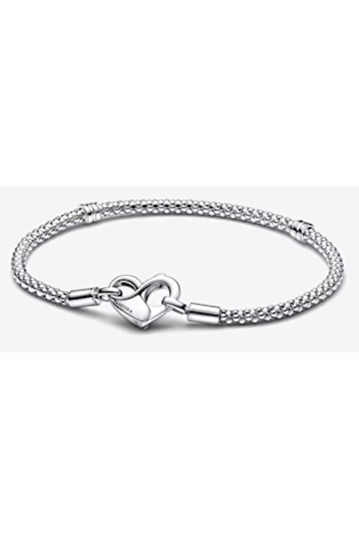 Pandora Bratara Moments tip Lant Snake cu Inchizatoare in forma de Inima Argi...