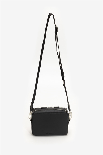Karl Lagerfeld K/Monogram Leather Erkek Reporter Çanta Siyah