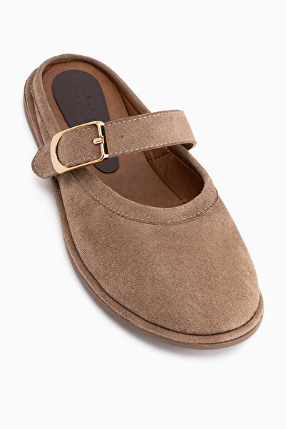 Limoya Cinzia Mink Suede Closed-Front Women's Slippers