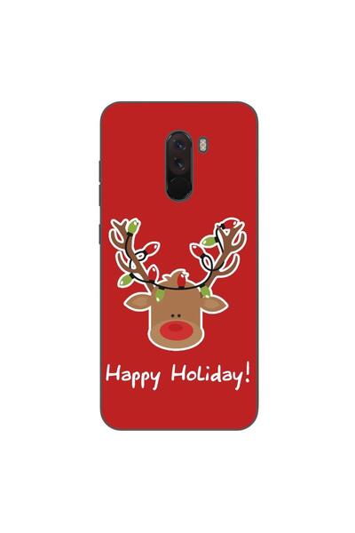 OEM Husa compatibila cu Xiaomi Pocophone F1 Silicon Gel Tpu Model Craciun Ren...
