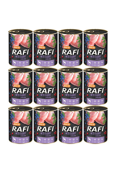Rafi Hrană pentru câini cu iepure, afine și merișoare 12x800g