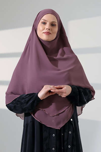 ihvan online Hijab Chiffon Veil Three-Layer Short Souffle Khimar, Practical H...