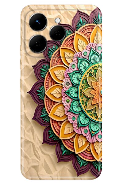TECNO Spark 40 4G Kılıf Mara Mandala Temalı Desenli Darbe Emici Silikon