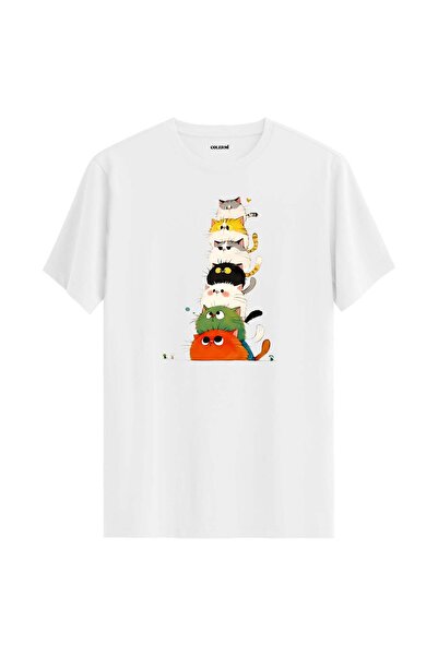 Colermi Colorful Cute Cats Design T-Shirt