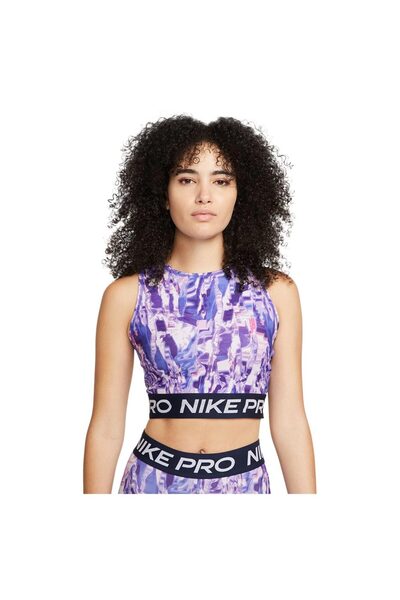 Nike Γυναικείο Αθλητικό Αμάνικο Μπλουζάκι Dri-FIT AOP L