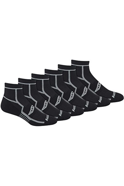 SAUCONY Men's Multi-Performance Comfortable Quarter Running Socks (Pack of 6)