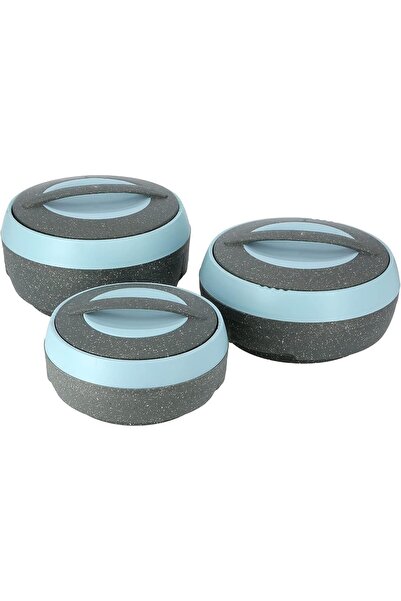 ROYALFORD Food Containers, Made of Stainless Steel, Set of 3 Pieces, in Multi...