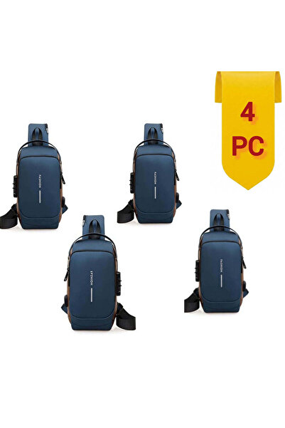 Generic 4-Piece Anti-Theft Sling Bag Set – Water-Resistant Sports Crossbody B...