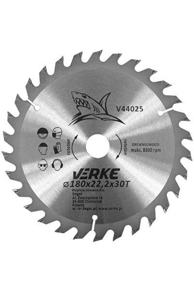 VERKE Disc pentru tăiere lemn, 180x22.2mm, V44025
