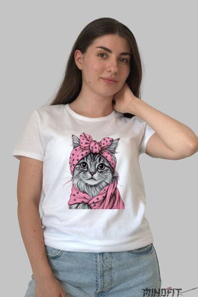 GILDAN Cute Gray Cat T-Shirt