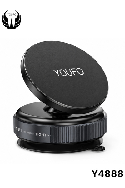 Youfo Y4888 Magnetic Vacuum Suction Car Phone Mount Holder 360° Rotating Dash...