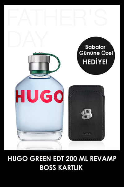 BOSS Hugo Green EDT 200 ml Parfüm + Kartlık Erkek Parfüm Set