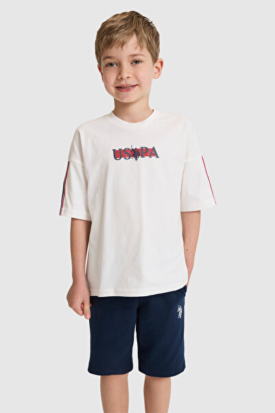 U.S. Polo Assn. Erkek Çocuk Beyaz Pijama Takımı 50327249-VR013