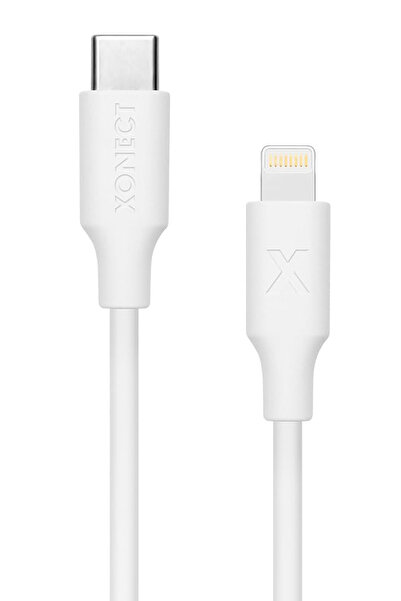 Type-C to Lightning Fast Charging and Data Cable for iPhone Models 40 cm (White)