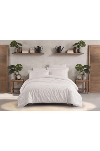 Alhabib bedding Vat Inclusive Avola Summer Bedding Set Turkish Cotton Off-Whi...