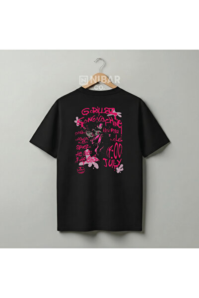 Grafftee Clothing Tricou din bumbac cu design special Gorillaz Rock