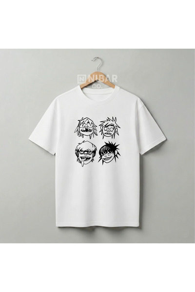 Grafftee Clothing Gorillaz Rock majica sa prilagođenim dizajnom od pamuka