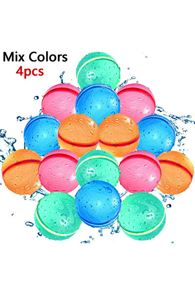 Choice5 4PCS New Reusable Water Balloons Refillable Water Balloon Quick Fill ...