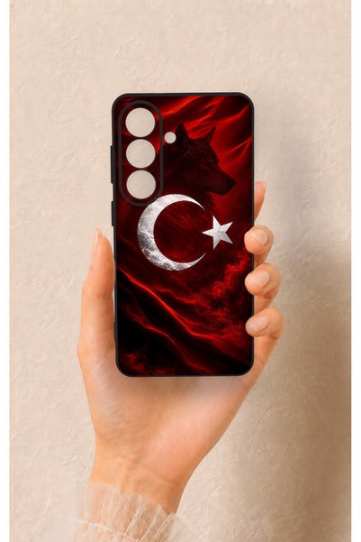 Vip Case حافظة سيليكون متوافقة مع هاتف سامسونج S26 بنمط علم تركي