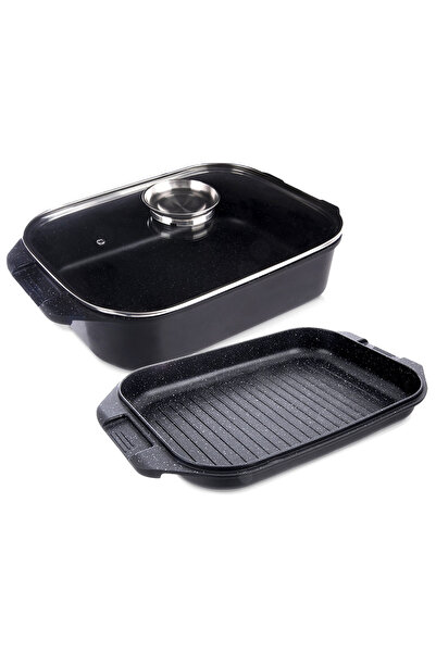 Orion Tigaie de copt din granit 3-în-1 cu capac, 7 L