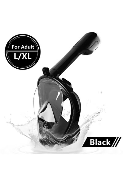 choice2 Black L XL Adult Underwater Scuba Anti Fog Full Face Diving Mask Snor...