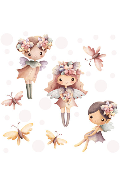 Naklejkomania Fairy Stickers for Kids, Decorative Top Bottom Set for a Child'...