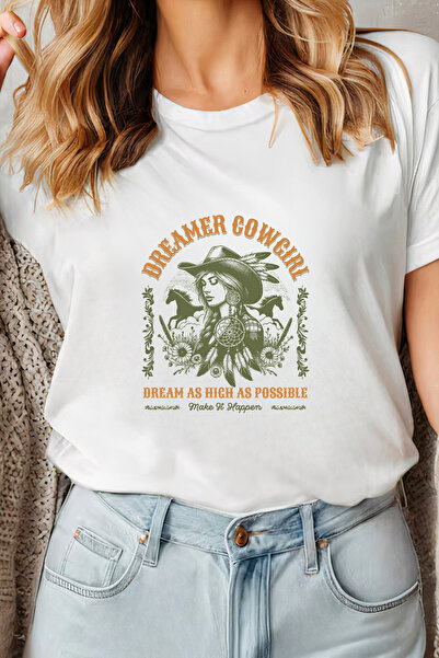 Sarah's Boutique Women's T-shirt – 100% cotton – Dreamer Cowgirl