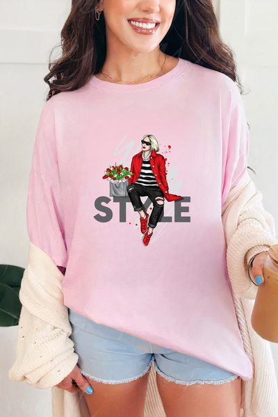 Sarah's Boutique Women's T-shirt – 100% cotton – Red Style