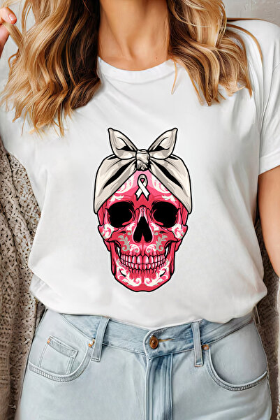Sarah's Boutique Women's T-shirt – 100% cotton – Pink Skull