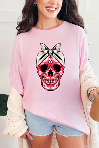 Sarah's Boutique Women's T-shirt – 100% cotton – Pink Skull