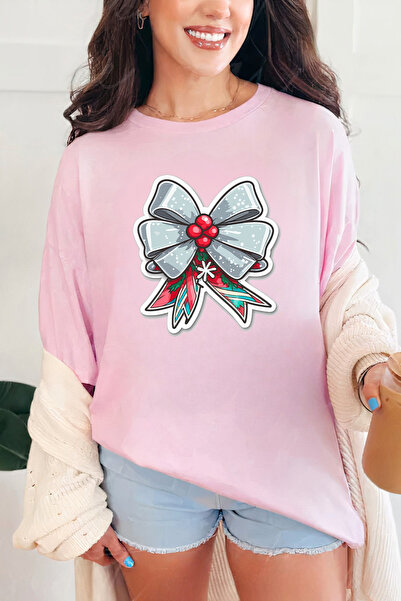 Sarah's Boutique Women's T-shirt – 100% cotton – Christmas Bow