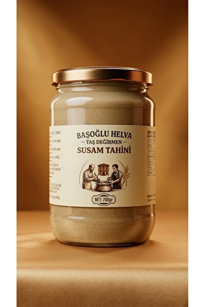 BAŞOĞLU HELVA Tek Kavrulmuş Taş Değirmen Tahini 700g