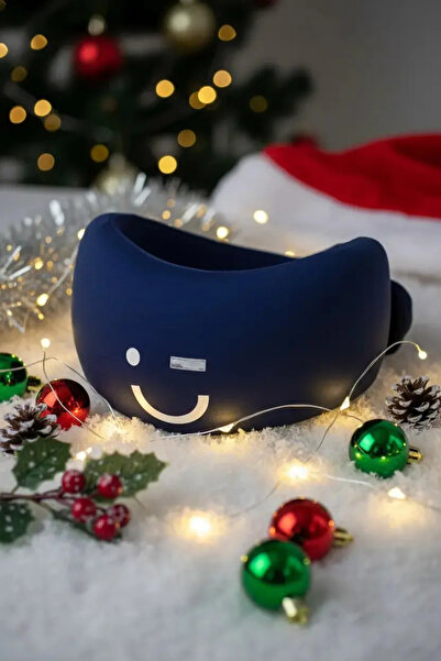 Miniso وسادة دعم الرقبة المرخصة من إسفنج الذاكرة باللون الأزرق الداكن مقاس 23...