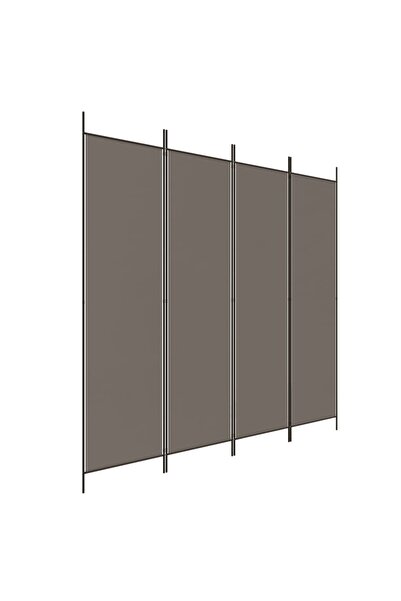 vidaxl Paravan de cameră cu 4 panouri, antracit, 200x220 cm, textil