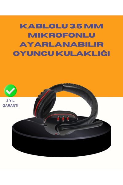 ARMÜZ Red Stereo Headphones High Sound Performance Durable Design with Cable ...