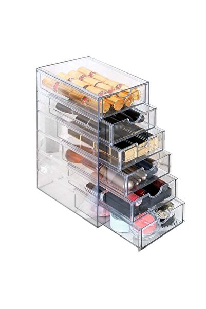 OEM Organizator pentru Cosmetice, Acrilic, Transparent, Suport Compartimentat...