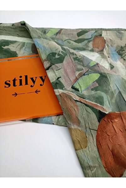 stilyy Bamboo Kraş Shawl Aqua Green