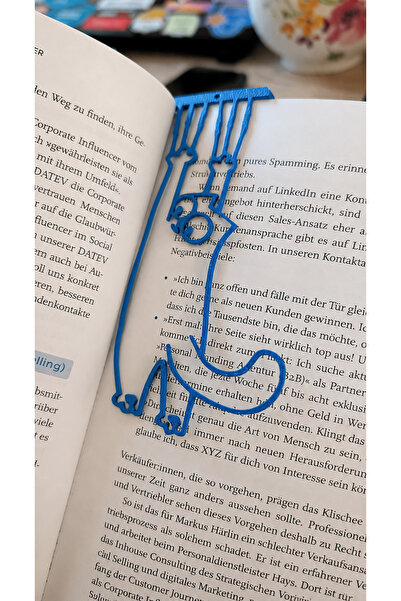 SORA DESIGN Sevimli Kedi Kitap Ayracı – Dekoratif Kitap Tutucu