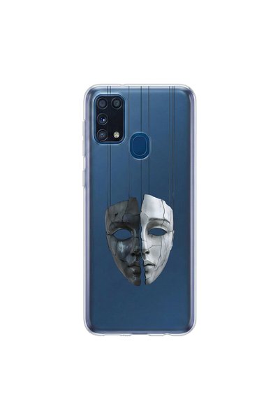PPKin Samsung Galaxy M31 Compatible Aesthetic Face 7 Design Transparent Case