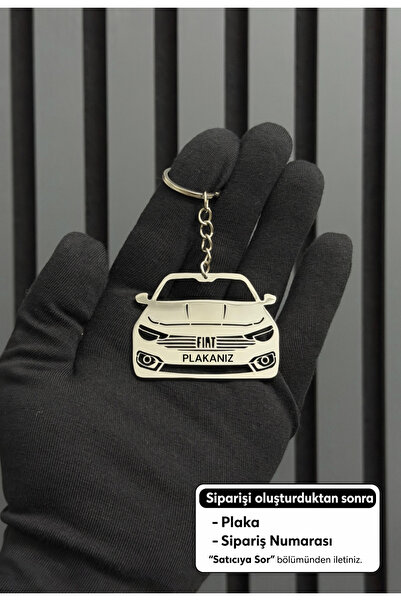 Prodof Kişiye Özel Fiat Egea Anahtarlık Paslanmaz Çelik