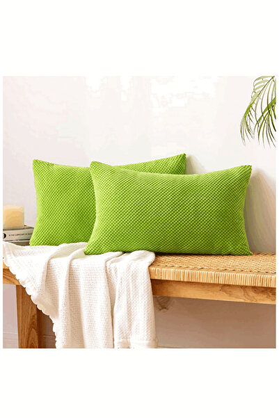 EMEMA Set 2 fete de perne decorative, EMEMA, verde, 50x30 cm, C9PJ