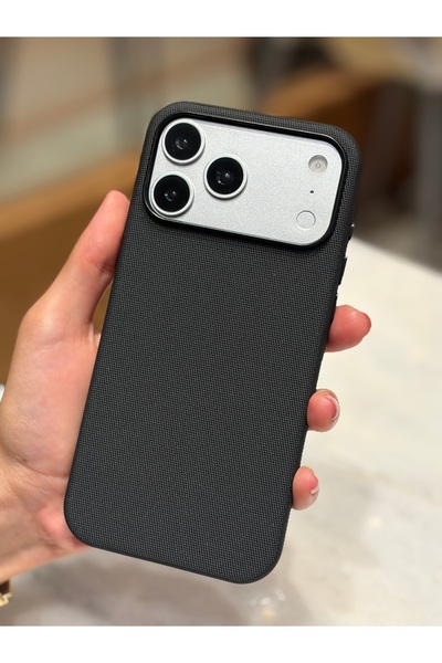 daystar İphone 17 Pro Max ile Uyumlu Gizli Magsafeli Premium Siyah Tech Dokuma Telefon Kılıfı